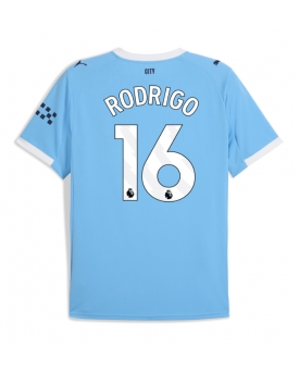 Manchester City Rodri Hernandez #16 Maglia Gara Casa Repliche 2025-26 Maniche Corte Manchester City Rodri Hernandez #16 Maglia Gara Casa Repliche 2025-26 Maniche Corte